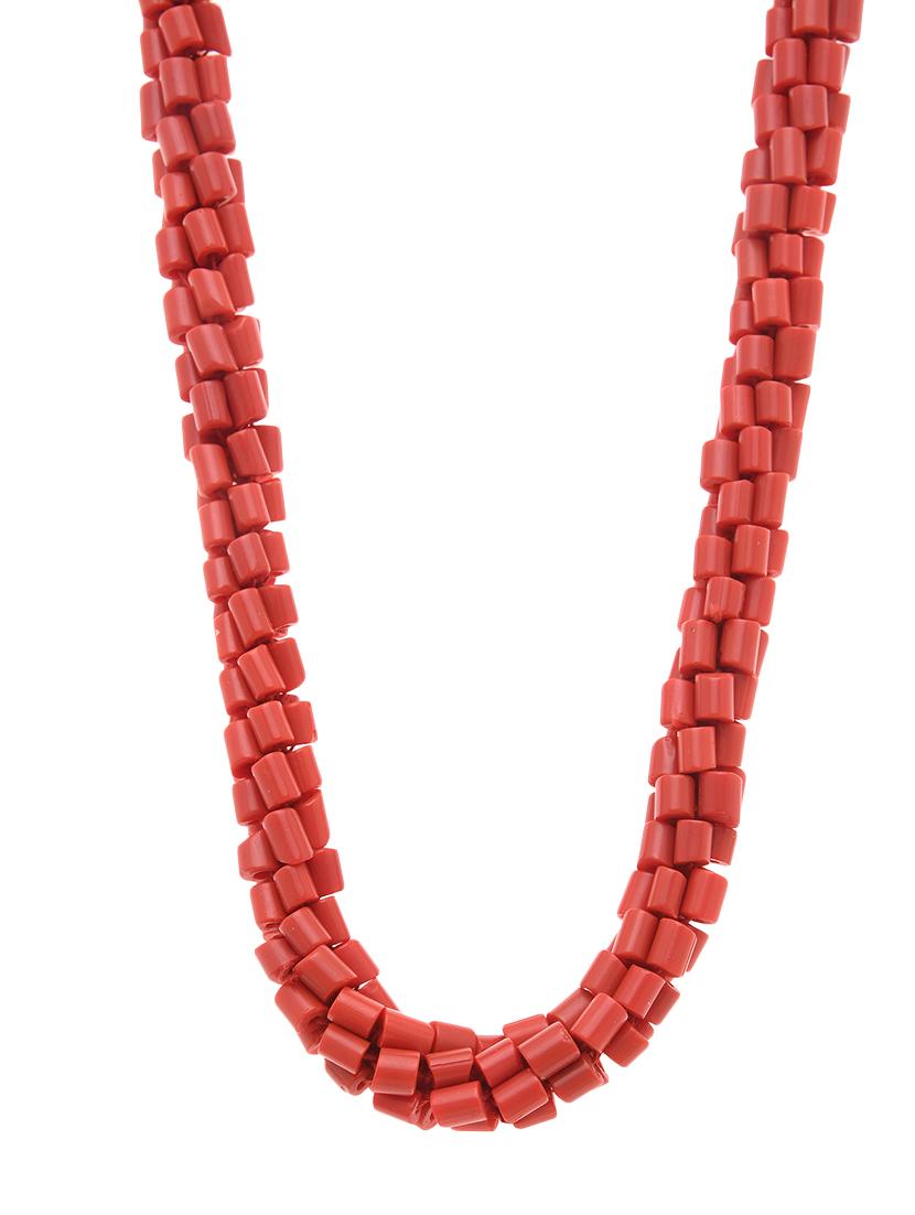 red metal long necklace - 16829906 -  Zoom Image - 0