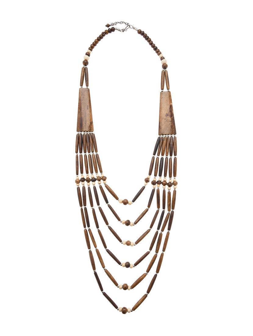 brown metal long necklace - 16829912 -  Standard Image - 1