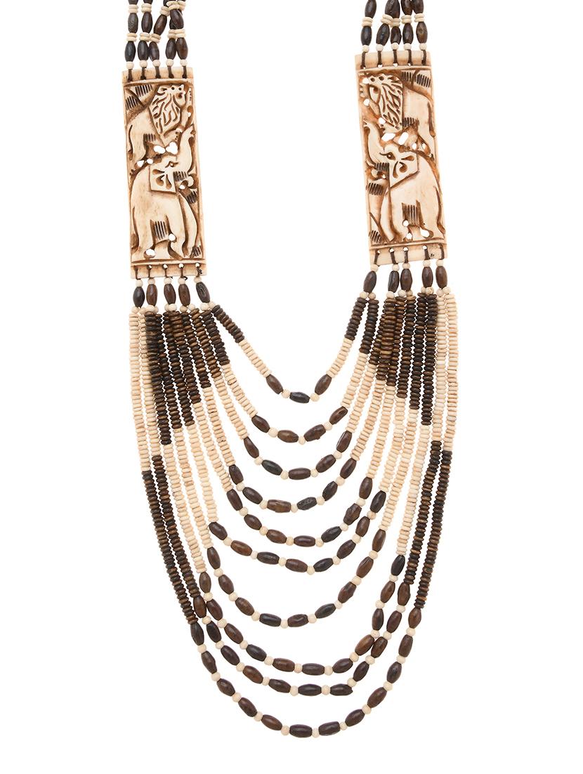 multi colored metal long necklace - 16829918 -  Zoom Image - 0