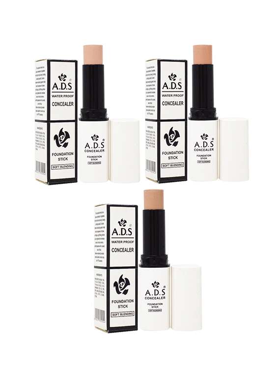 Ads Good Choice India Waterproof Concealer Foundation Stick Soft Belnding (Pack Of 3)