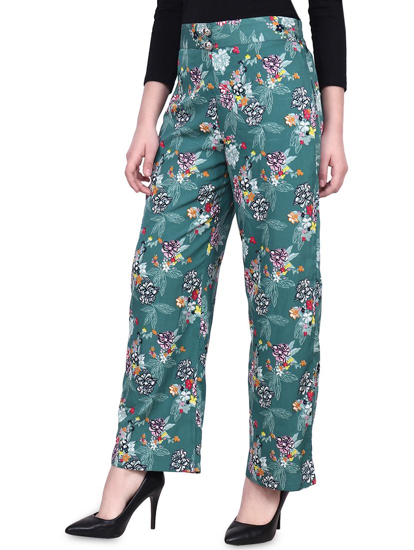 high rise floral palazzo - 16830873 - Standard Image - 1