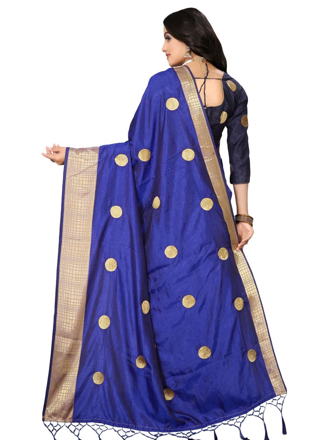 self design woven saree with blouse - 16831053 -  Standard Image - 1