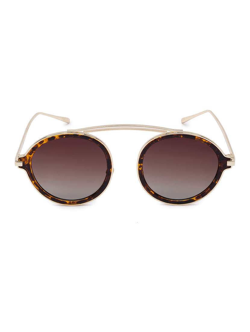 globus brown full rim aviator sunglasses