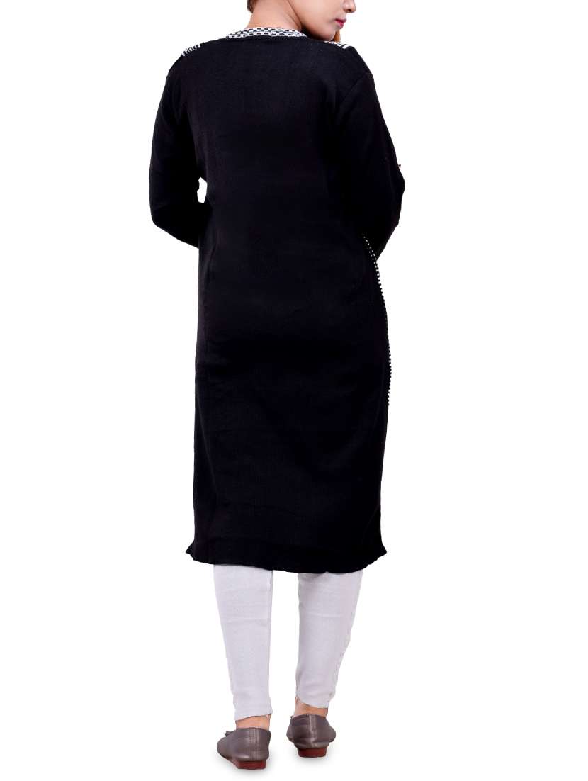 printed woolen kurta - 16831626 -  Standard Image - 1