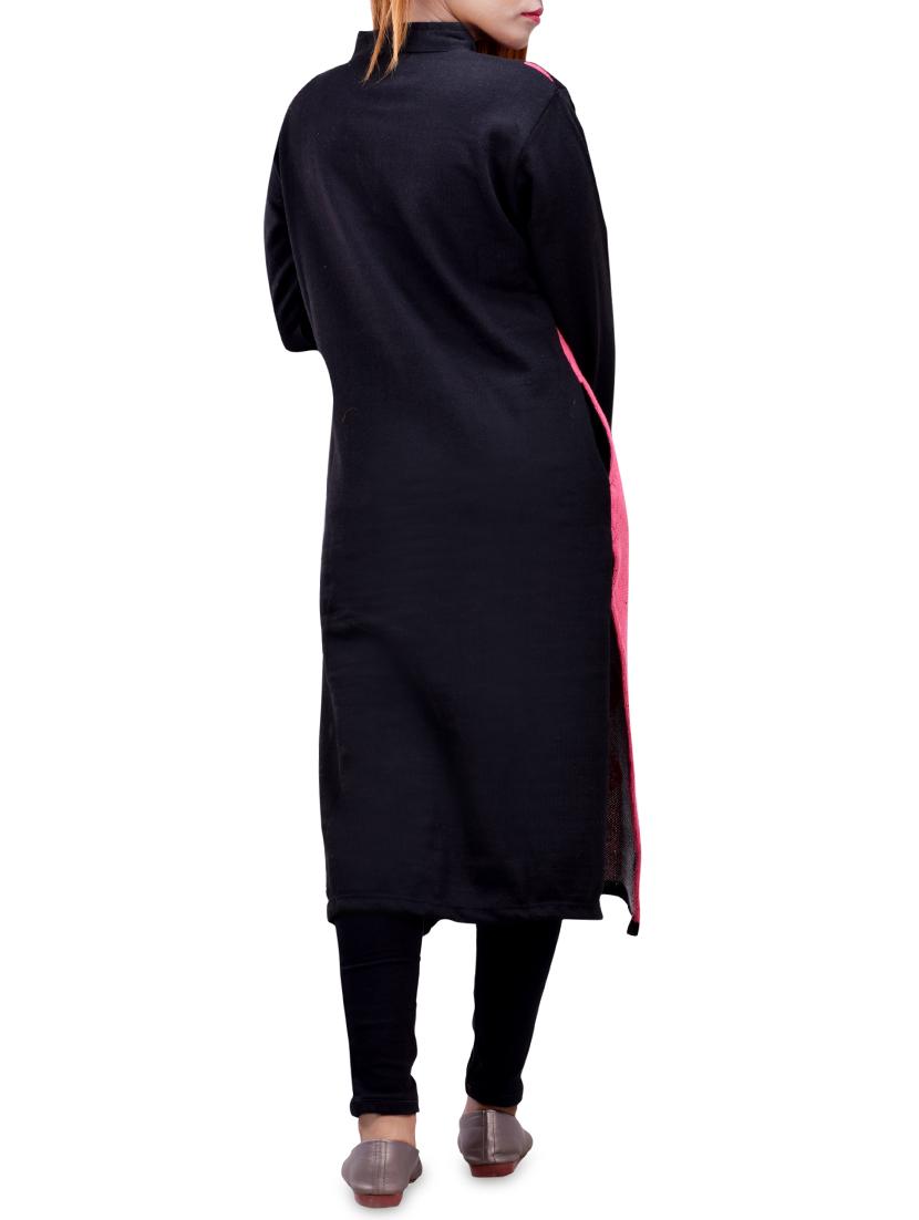 printed woolen kurta - 16831638 -  Standard Image - 1