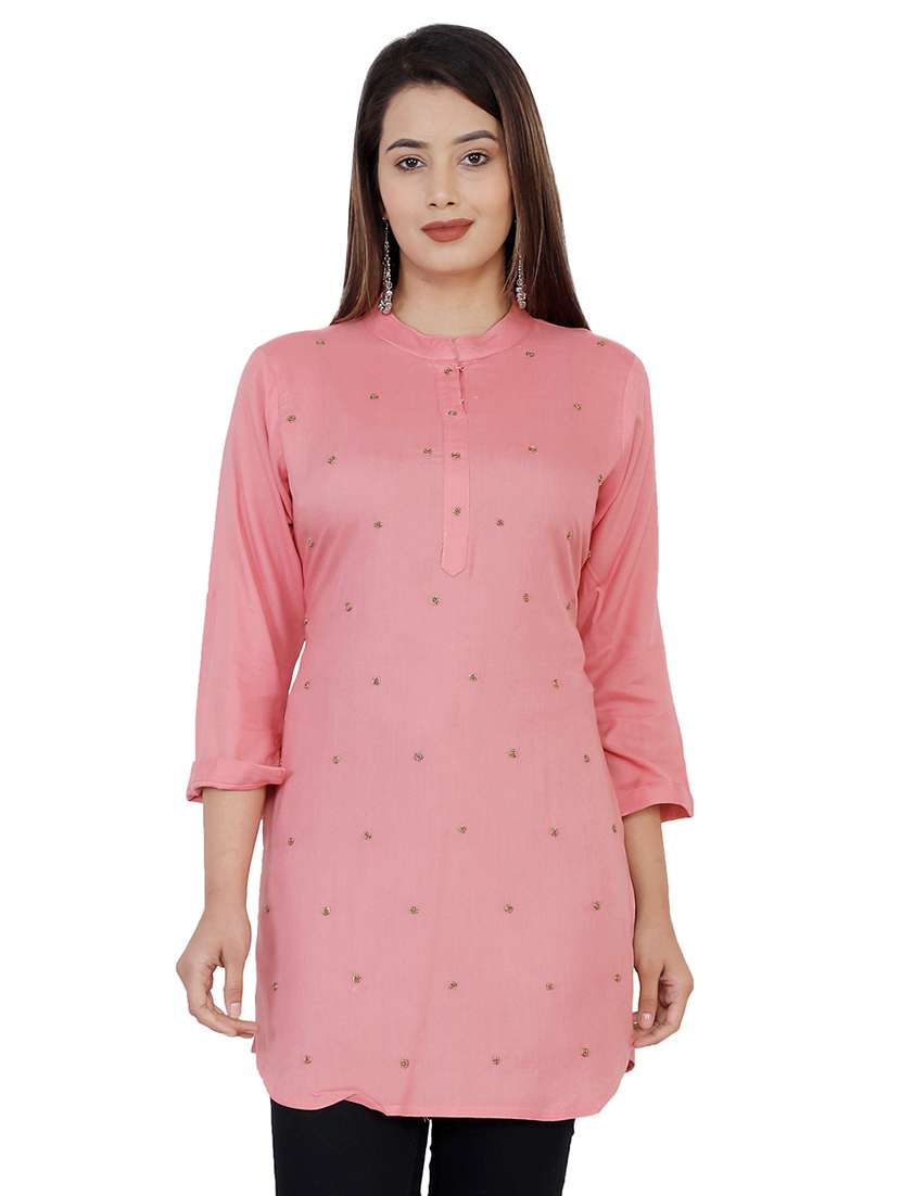 embellished straight kurti