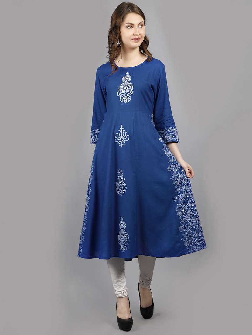 printed anarkali kurta