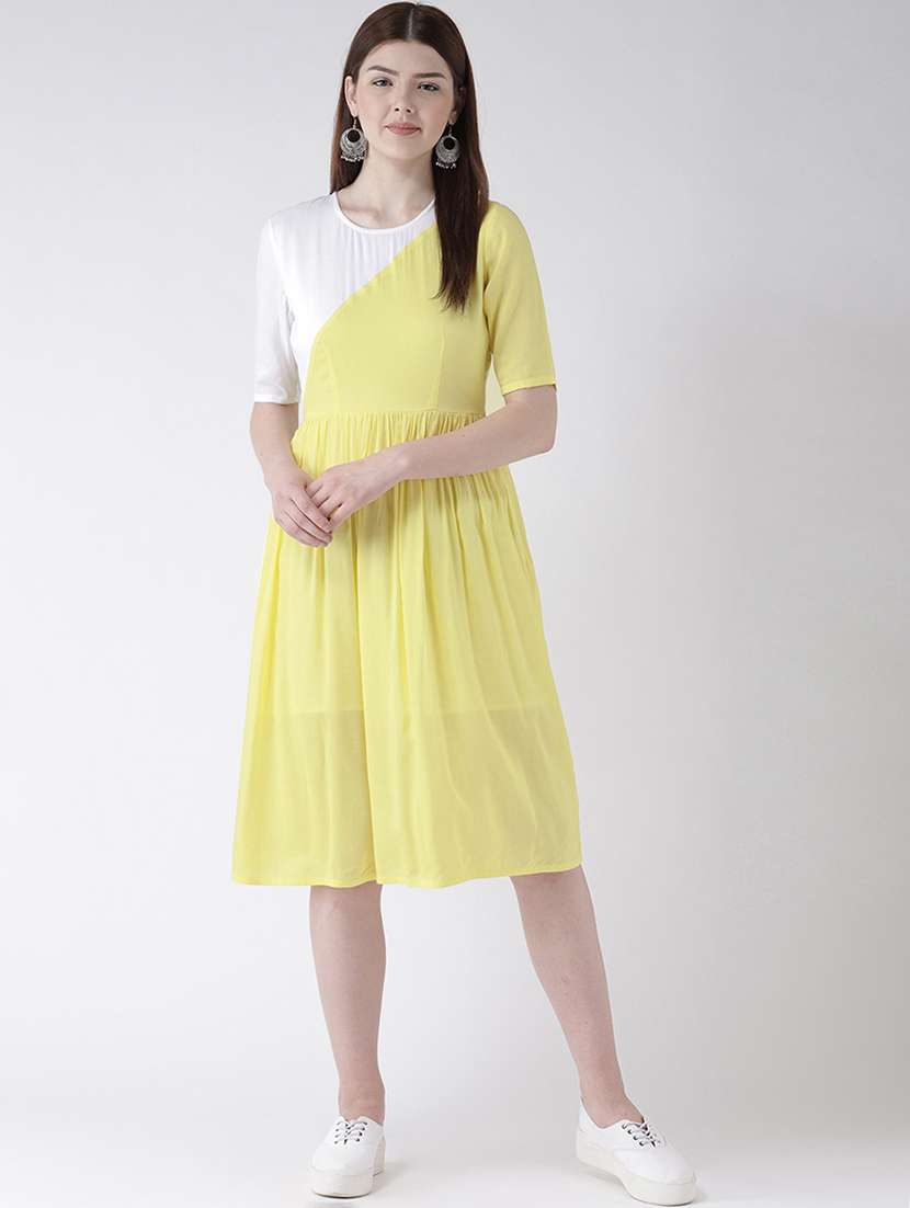 women's fit & flare polka dots dress