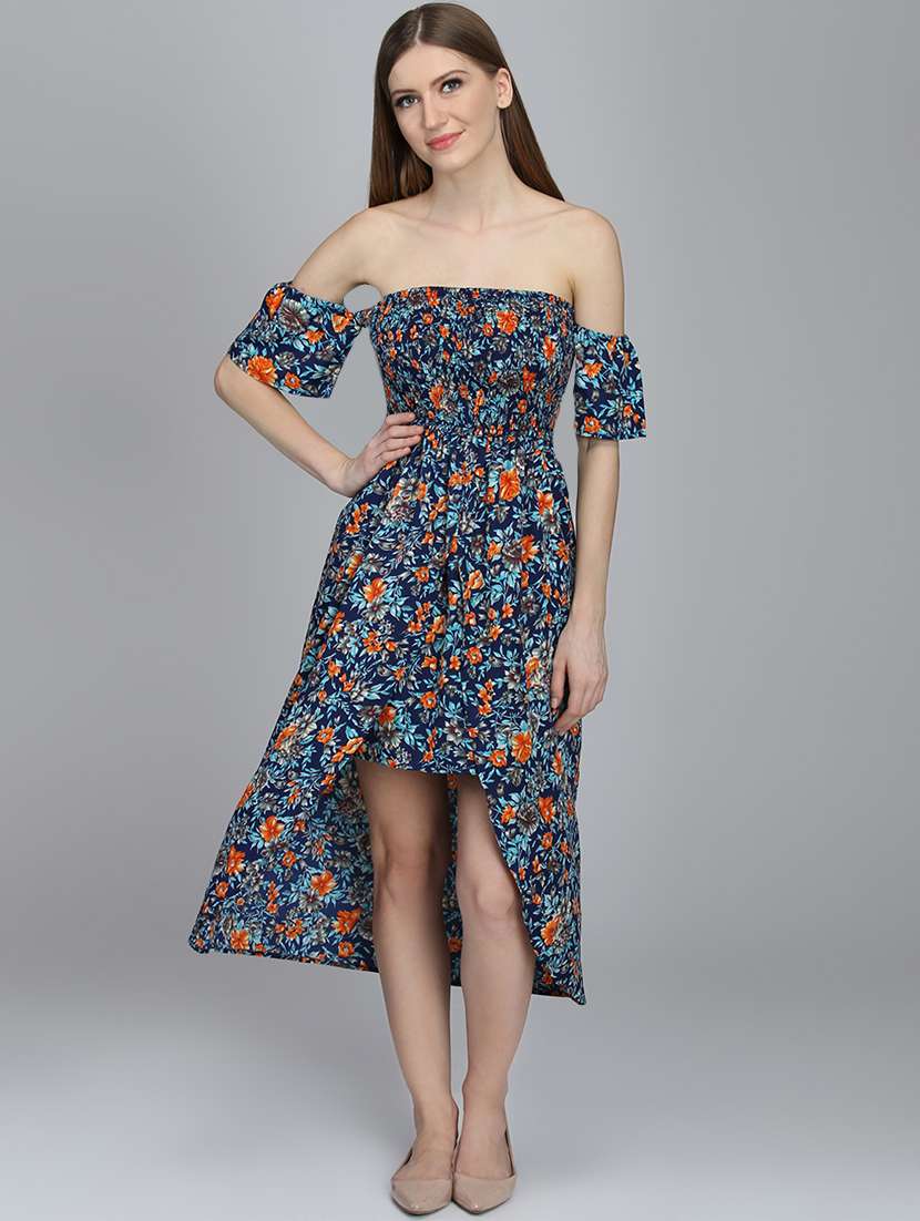 women's high low floral dress