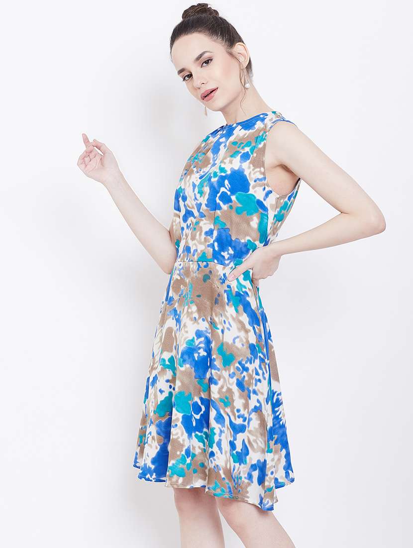 women's fit & flare self design dress - 16833147 -  Standard Image - 1