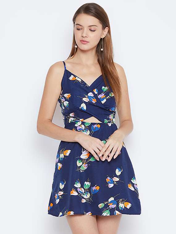 women's floral printed a-line dress