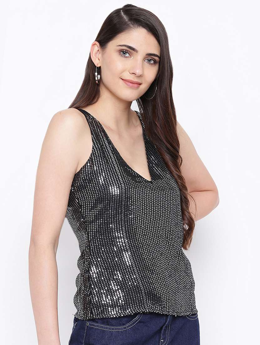 women's straight v neck top - 16833164 -  Standard Image - 1