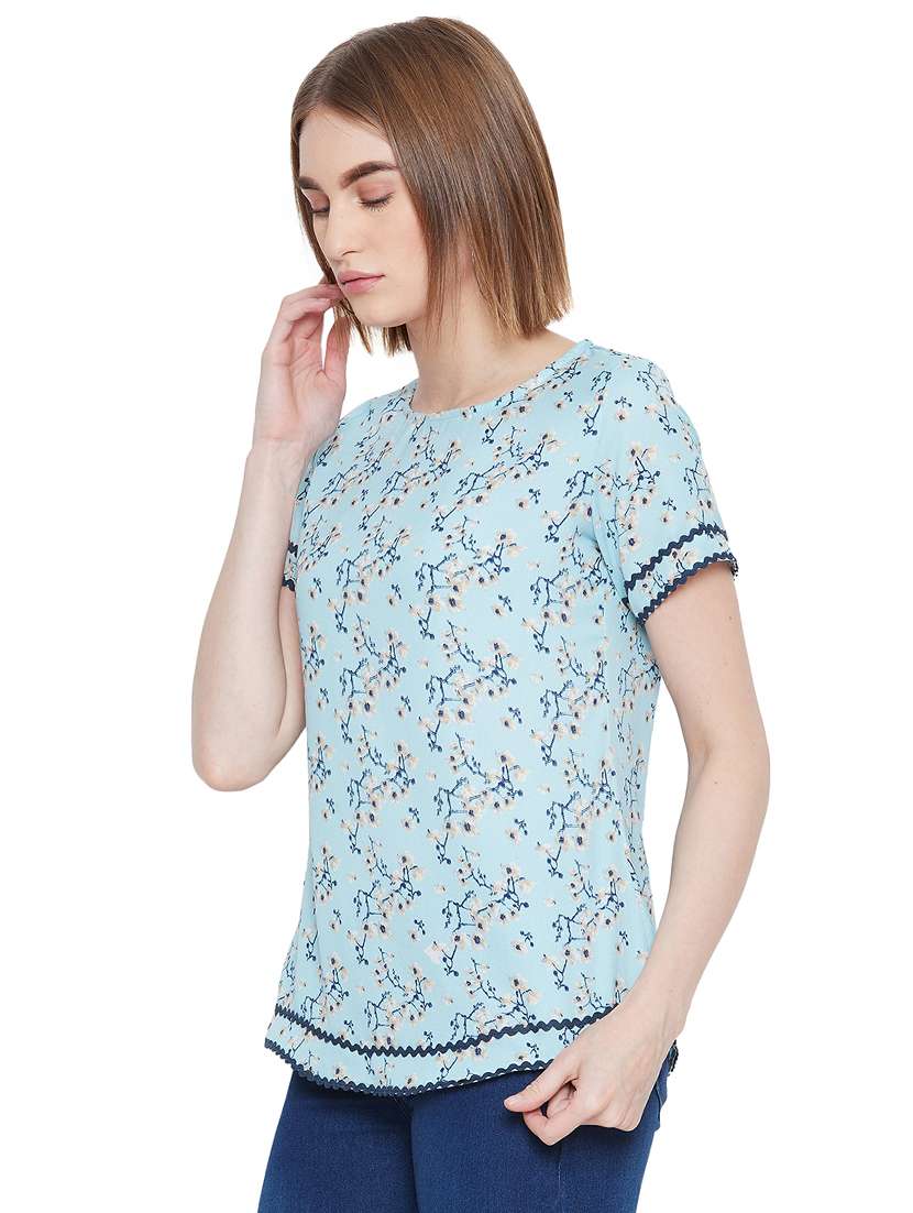 lace detail floral top - 16833187 -  Standard Image - 1