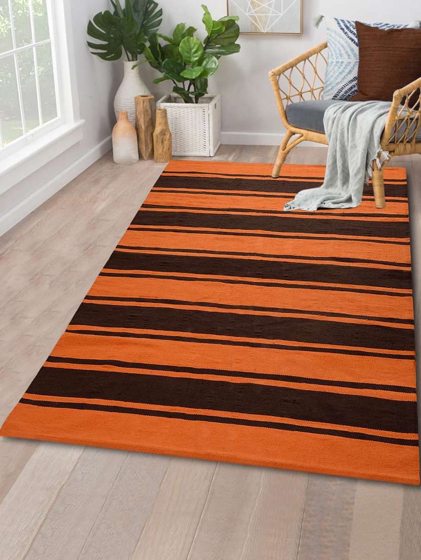  vivid cotton striped dhurrie  