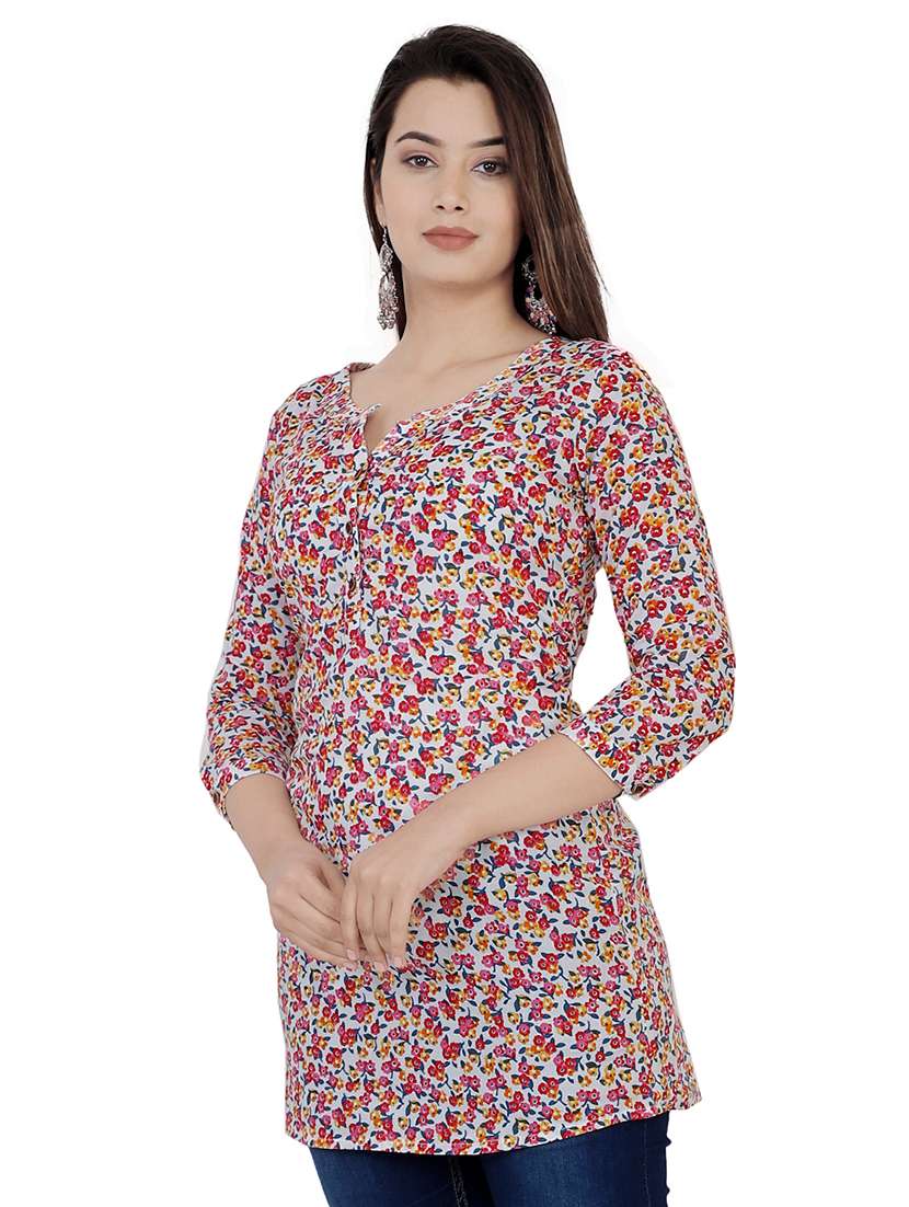 floral straight kurti - 16833582 -  Standard Image - 1