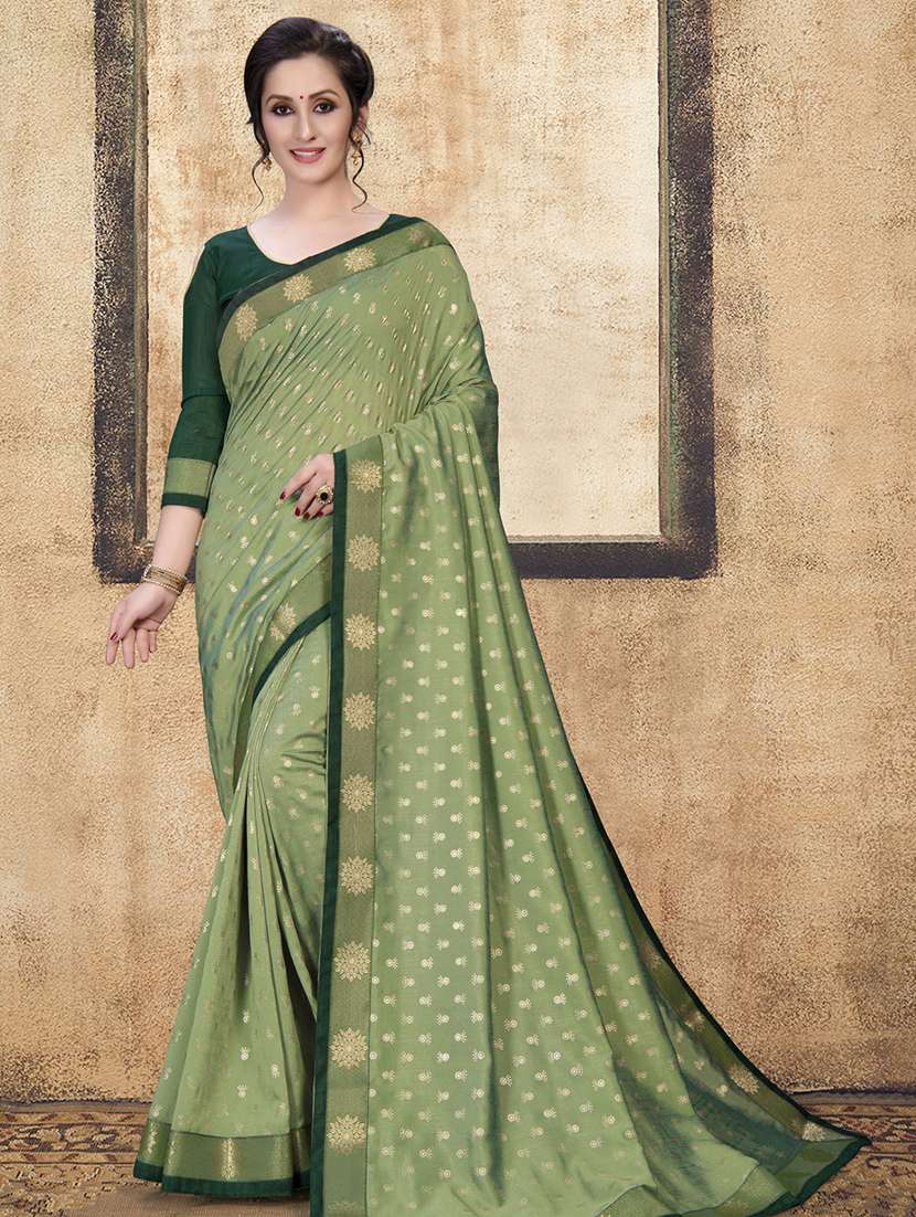 self design saree with blouse