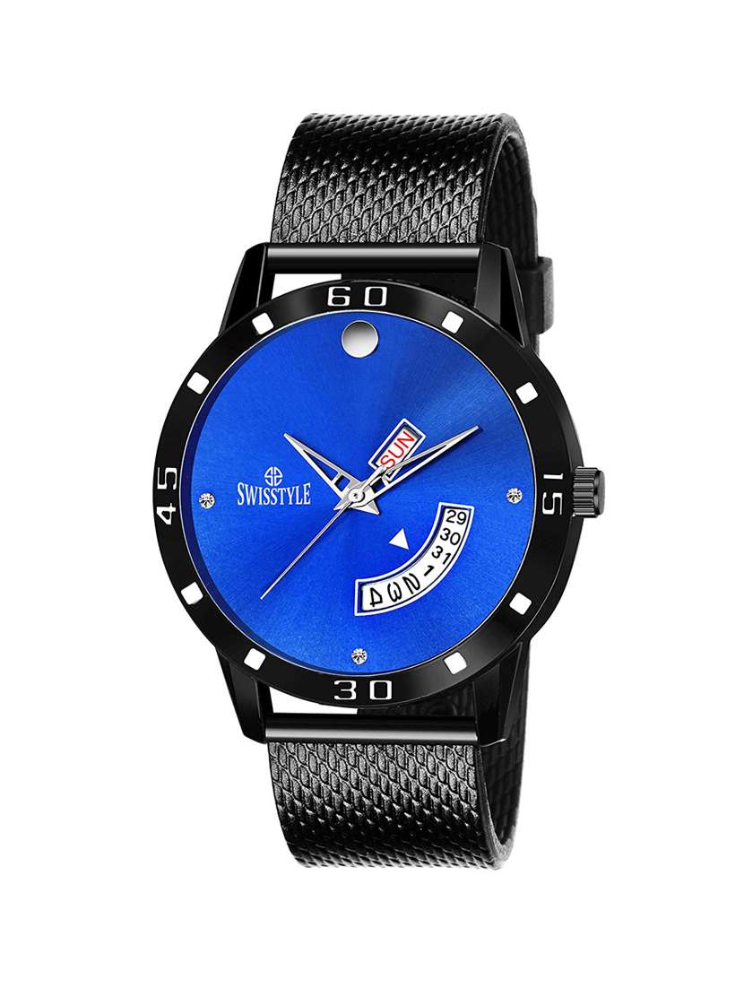 swisstyle date and day dial blue analogue watches for men-ss-gr189-blu-blk (1)