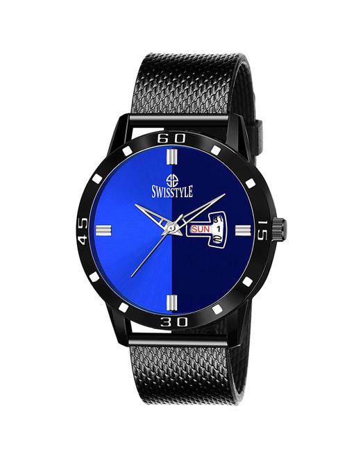 swisstyle date and day dial blue analogue watches for men-ss-gr801-blu-blk (1) - 16834313 -  Standard Image - 0