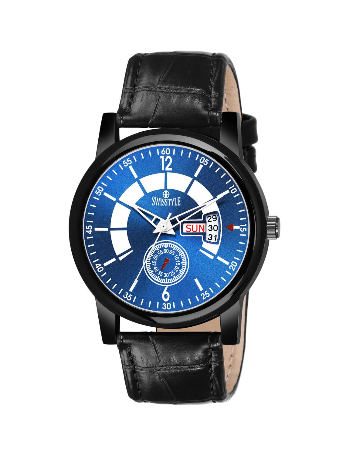 swisstyle date and day dial blue analogue watches for men-ss-gr922-blu-blk (1)