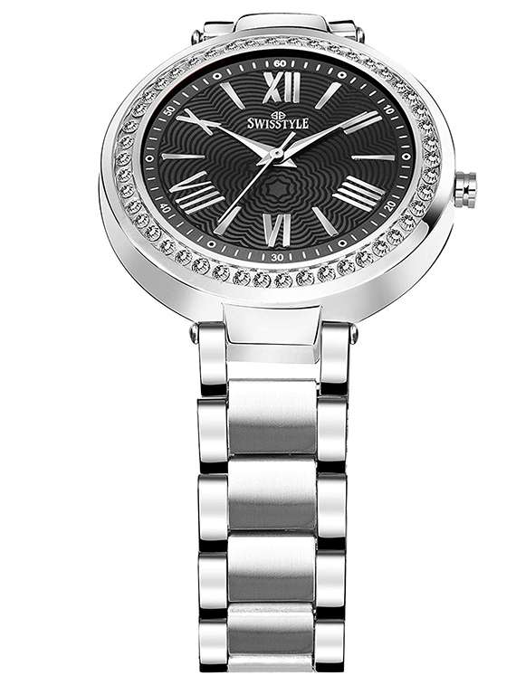 swisstyle dial black analogue watches for women-ss-lr313-blk-ch (1) - 16834662 -  Standard Image - 1