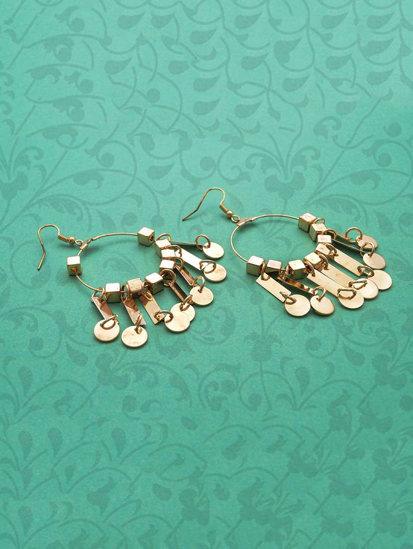 gold metal drop earring