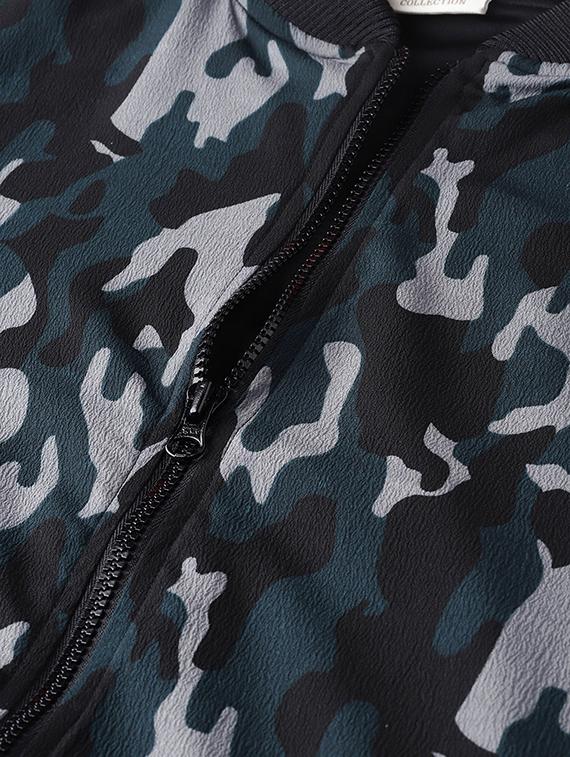zip up camouflage bomber jacket - 16838215 - Standard Image - 4
