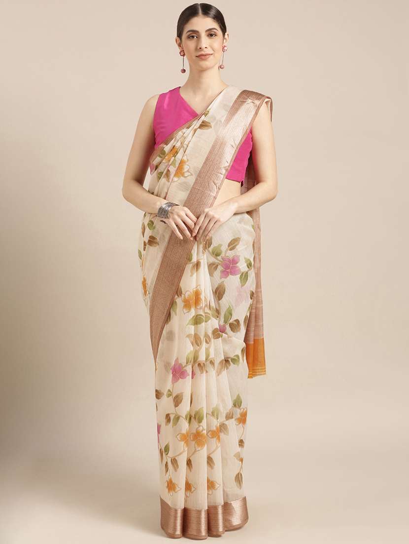 floral kanjivaram saree