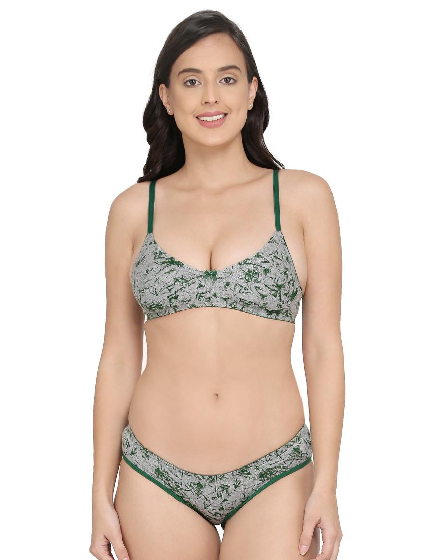 set of 2 bow patch abstract bra and panty set - 16840081 - Standard Image - 4