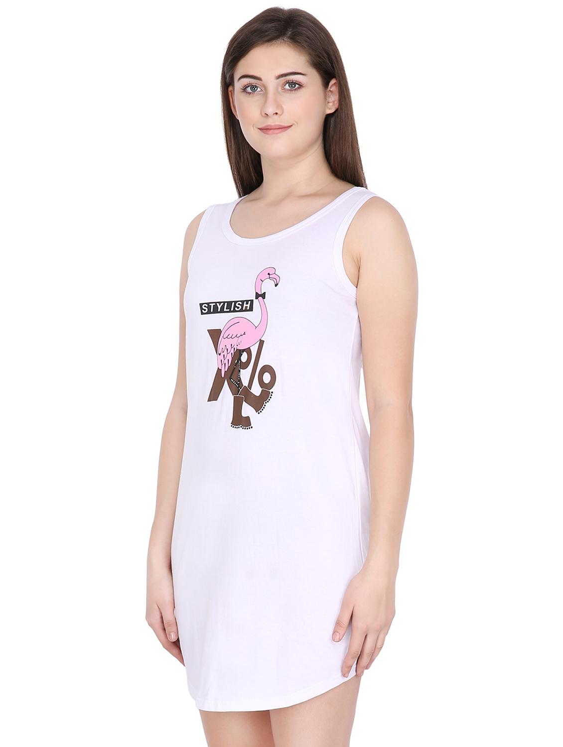 round neck printed sleepshirt - 16840121 - Standard Image - 1