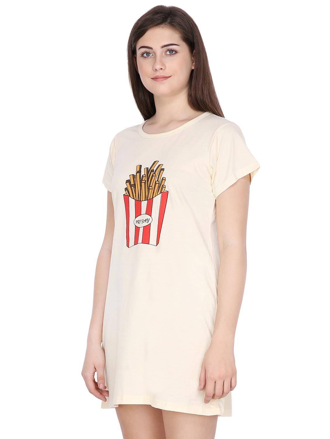 round neck printed sleepshirt  - 16840124 -  Standard Image - 1