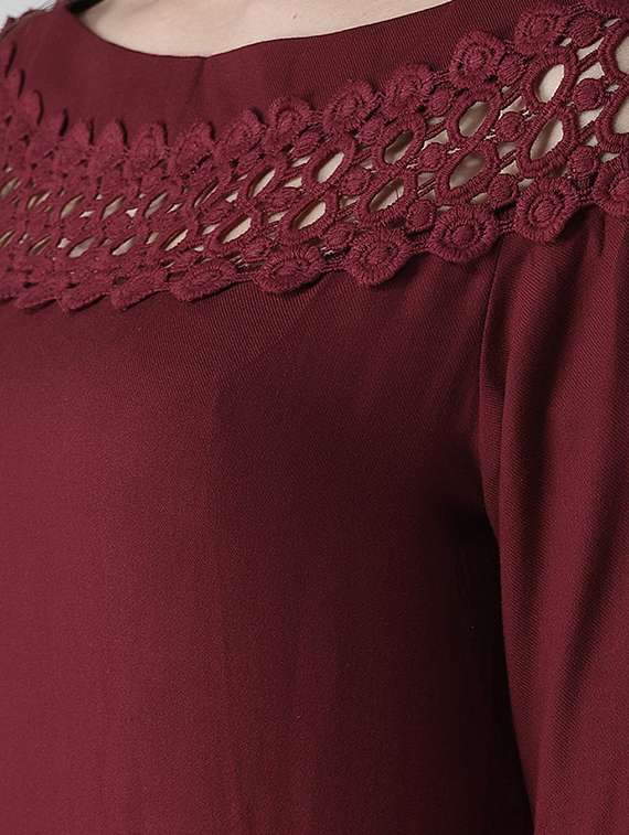 bell sleeves lace panel top - 16840322 - Standard Image - 4