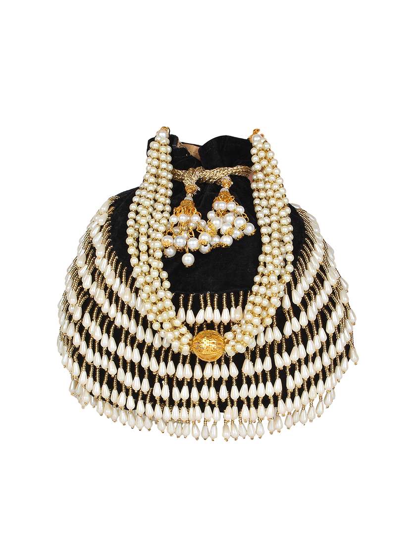 black velvet ethnic potli