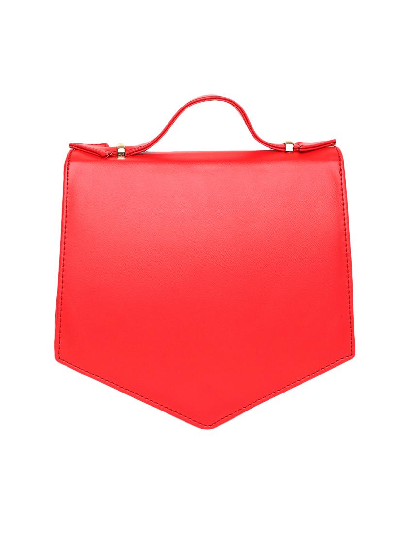 red leatherette regular sling bag - 16845071 - Standard Image - 1