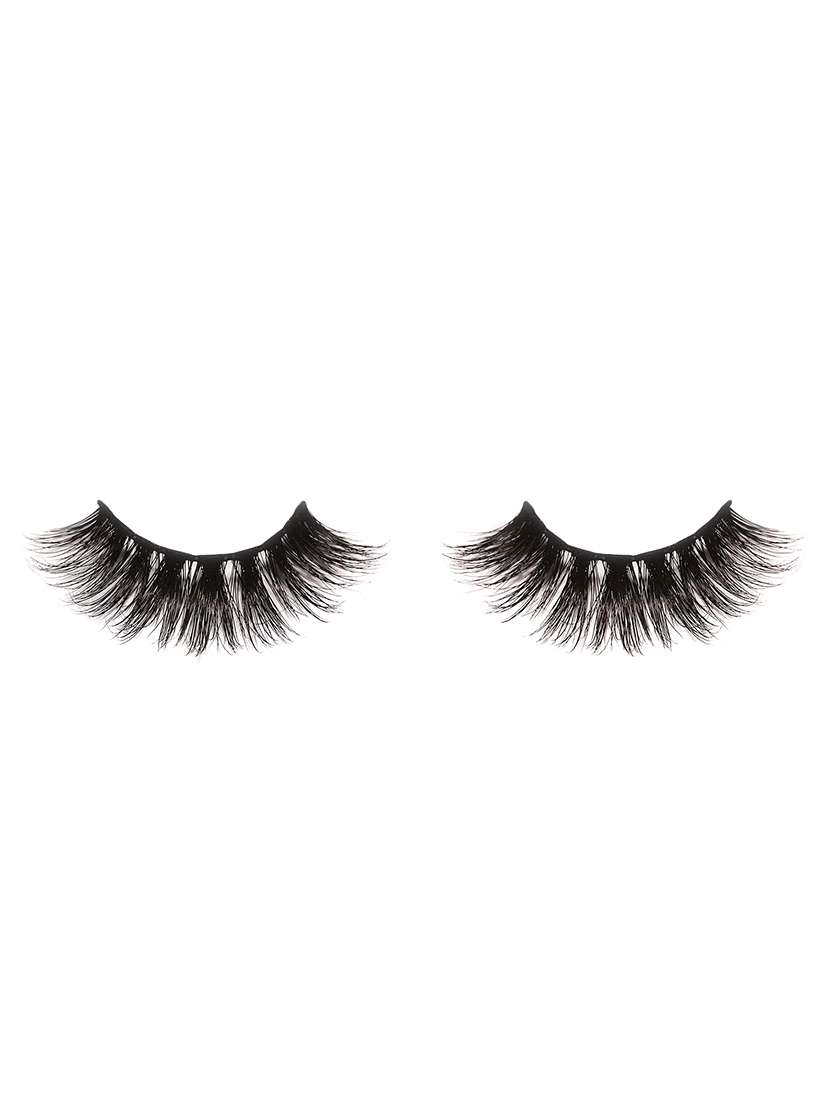 Natural Hair False Mink Fur 3d Eyelashes With Glue (1 Pair Of Eyelashes + 1 Glue)