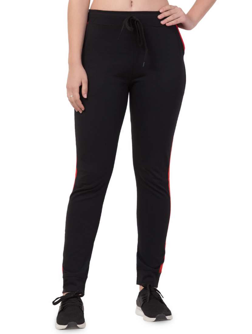 drawstring waist solid track pant 