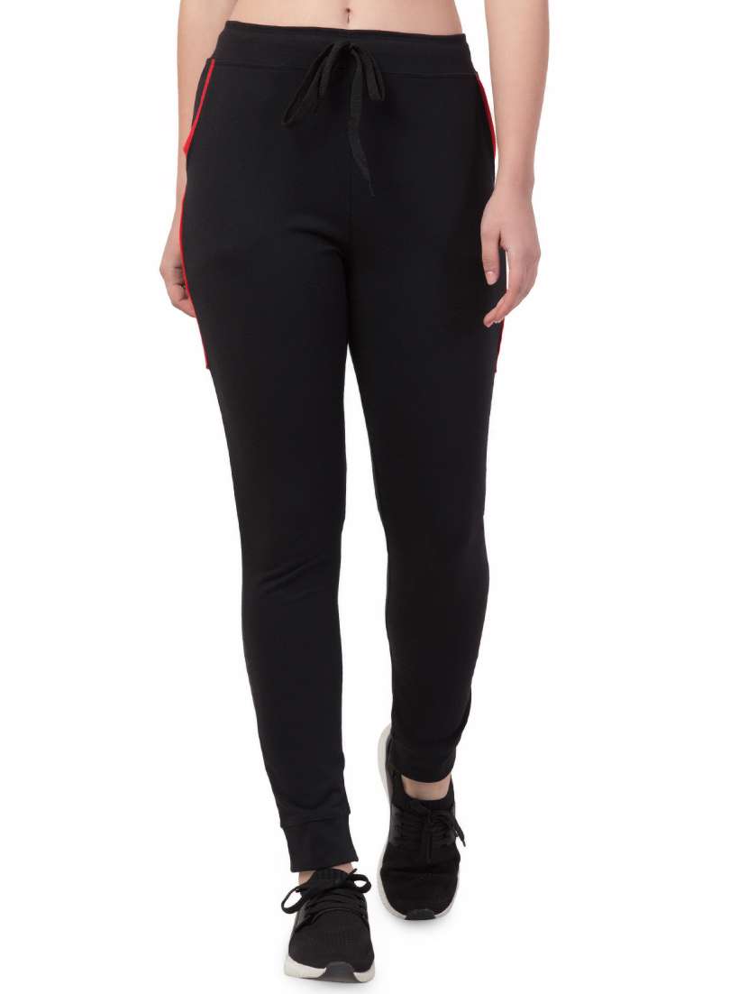 drawstring waist solid track pant 