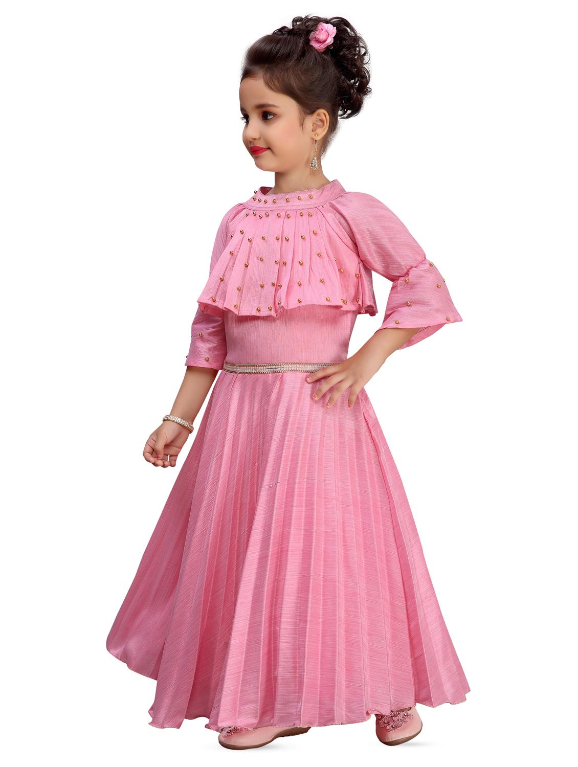 pink satin party gown - 16847470 -  Standard Image - 1