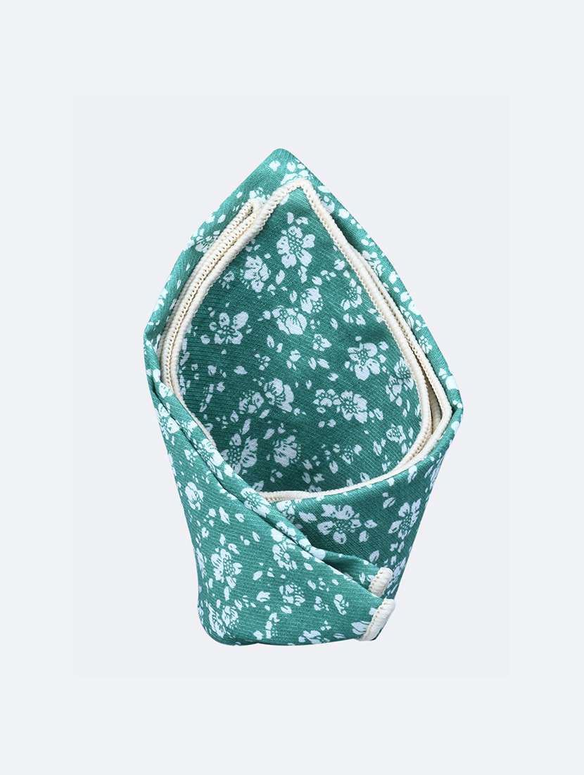 green cotton pocketsquare