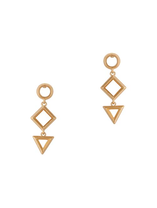 gold metal drop earring - 16848051 -  Standard Image - 0