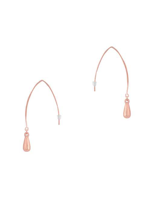gold metal drop earring - 16848056 -  Standard Image - 0