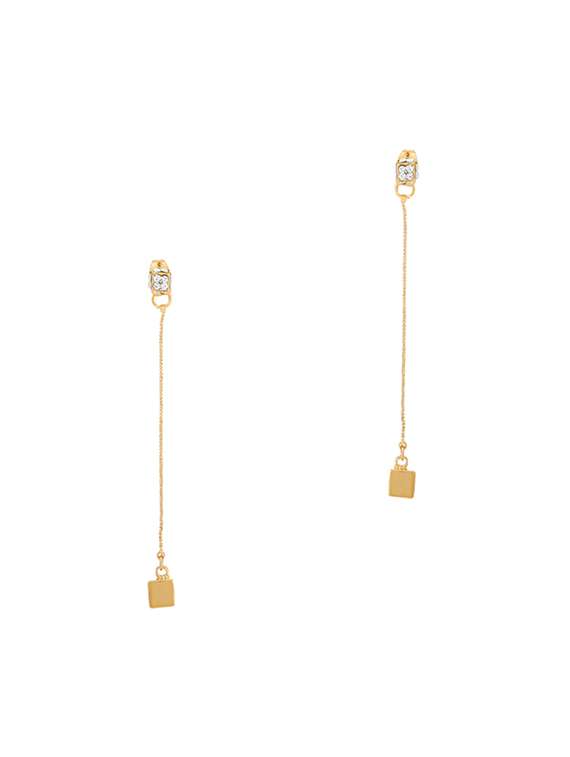 gold metal drop earring