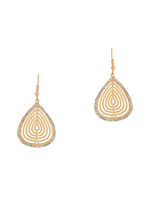 gold metal drop earring - 16848066 -  Standard Image - 0