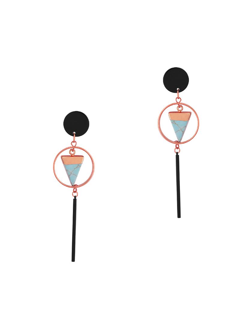 black metal drop earring - 16848079 -  Zoom Image - 0