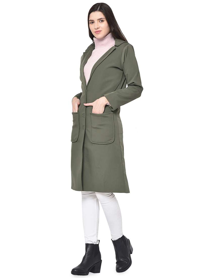 grey front pocket trench coat - 16852504 - Standard Image - 1