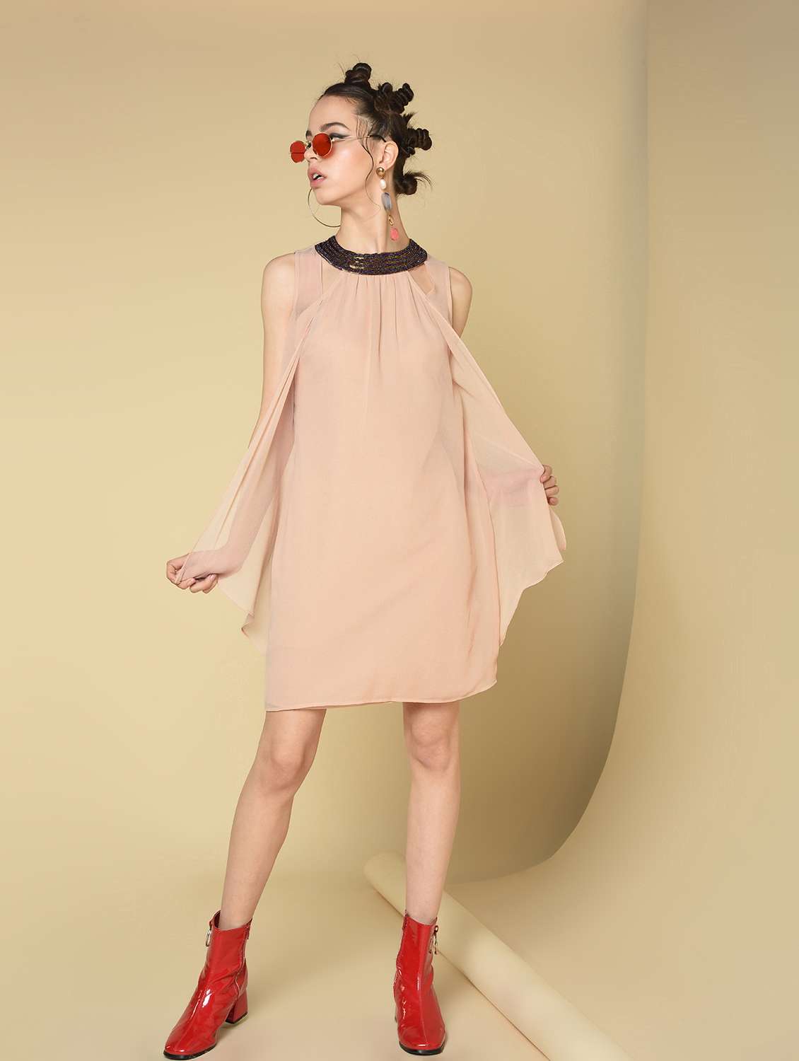 women's shift knee length dress