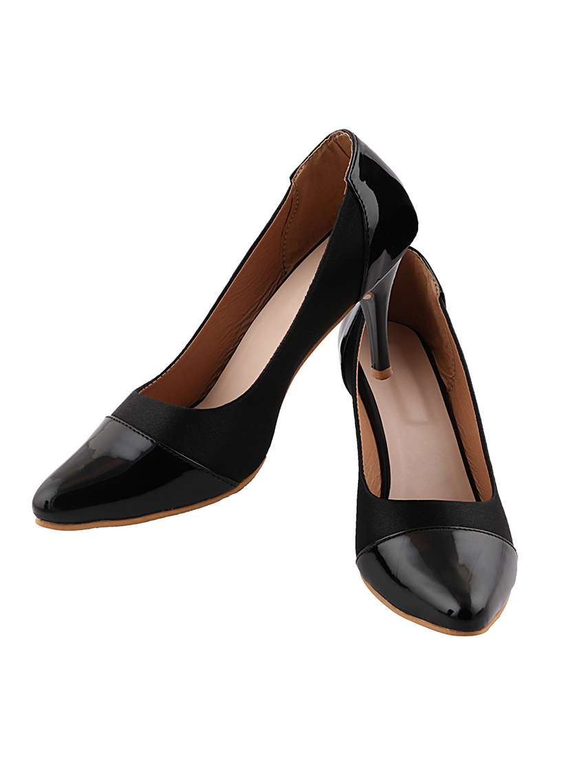 black slip on pumps - 16857973 -  Standard Image - 1
