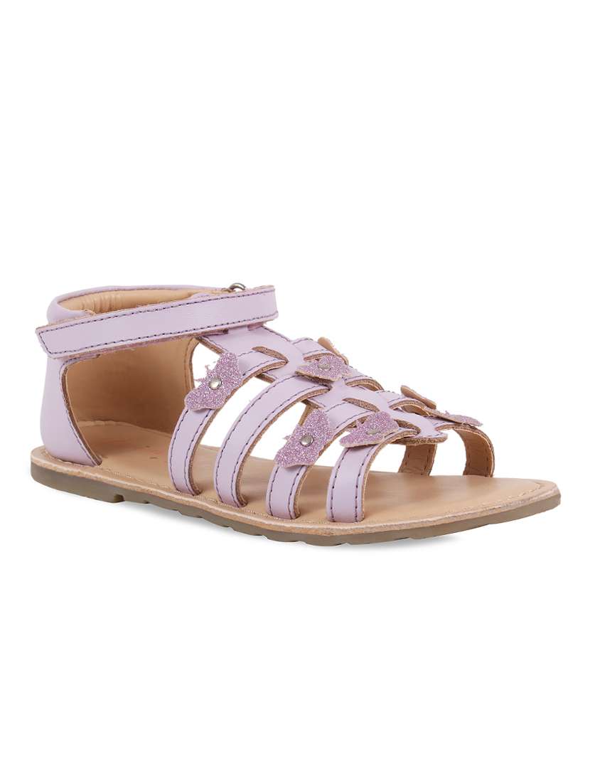 purple leather sandal
