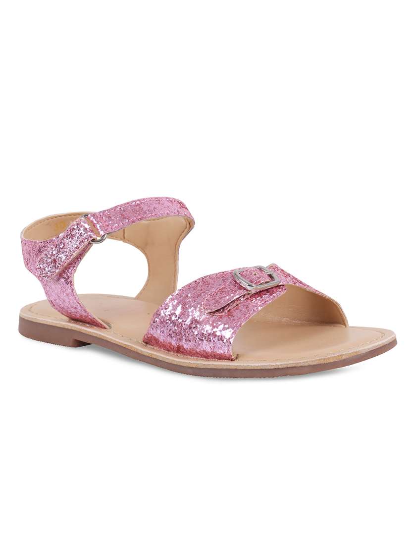 pink leather sandal