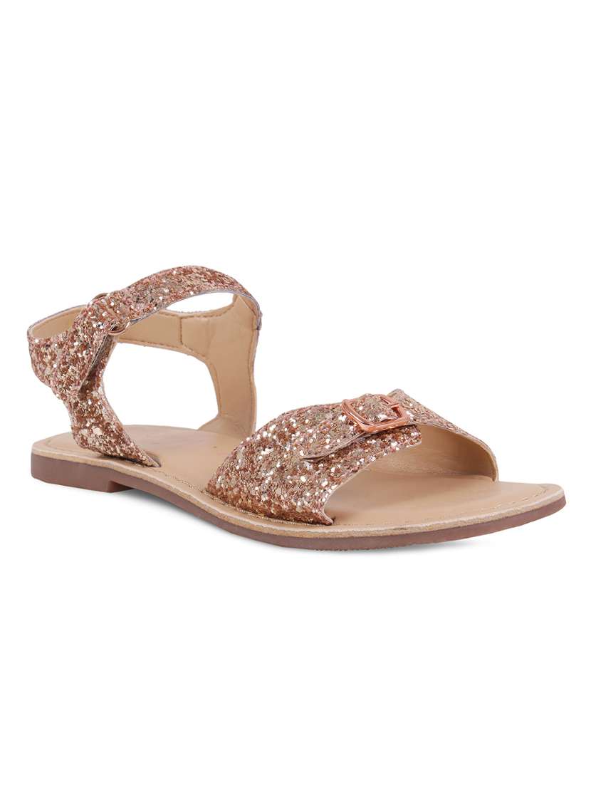 gold leather sandal