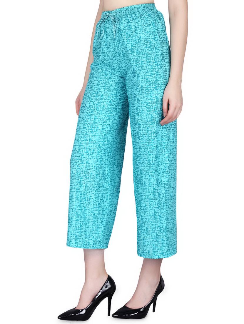 printed straight palazzo - 16860309 - Standard Image - 1